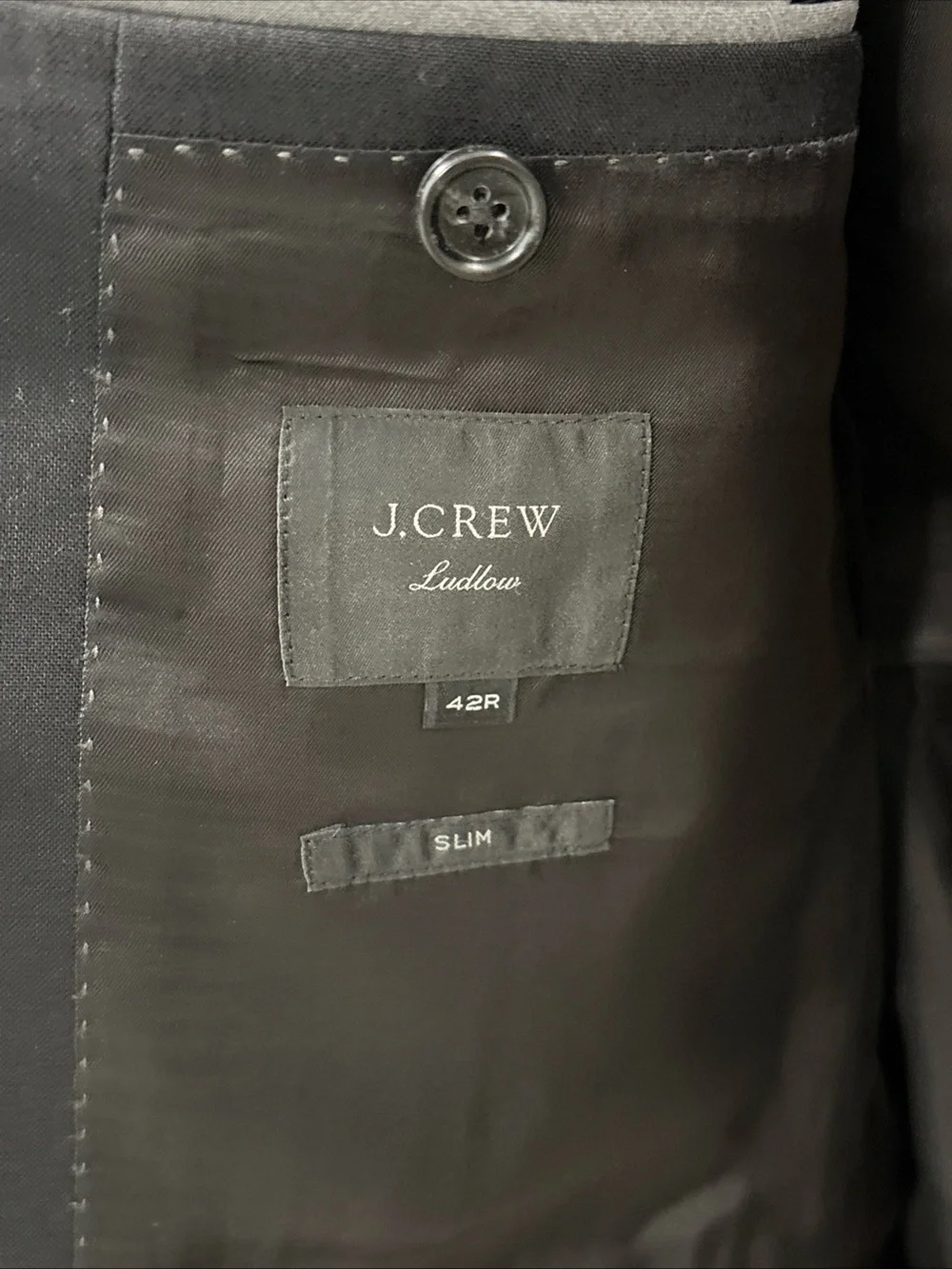 J.Crew Men’s Ludlow Slim Fit 2 Button Blazer Loro Piana Superfine Wool 42R Black